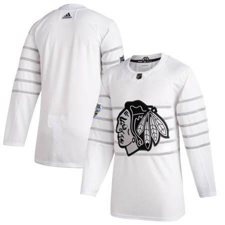 Chicago Blackhawks Blank Wit Adidas 2020 NHL All-Star Authentic Shirt - Mannen
